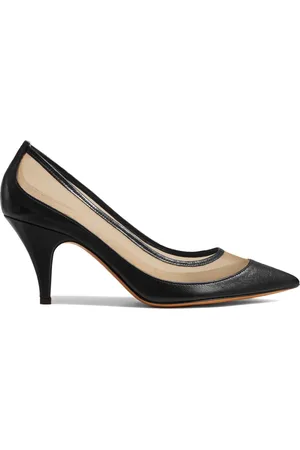 Khaite The River 75mm mesh-panel leather pumps