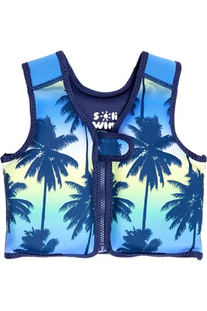 SOLISWIM KIDS Palm tree-print float suit