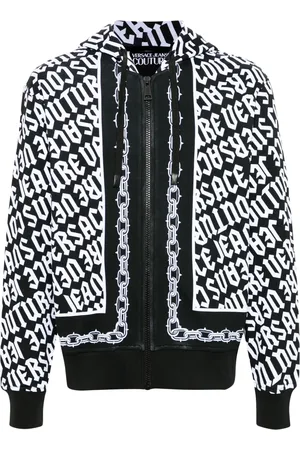 VERSACE Zip-up cotton hoodie