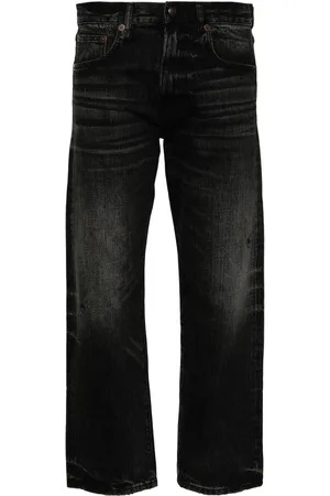 R13 High-rise cropped jeans