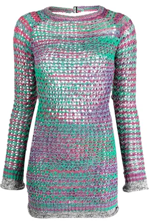 The Attico Openwork-knit minidress