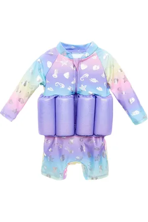SOLISWIM KIDS Sea themed-print float suit