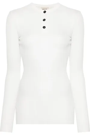 Khaite Fine-ribbed long-sleeve T-shirt
