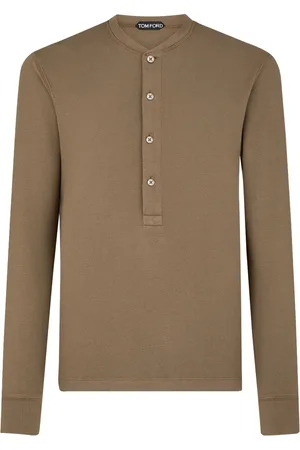 Tom Ford Ribbed buttoned T-shirt