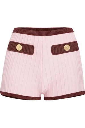 Retrofete Edith ribbed high-waisted shorts