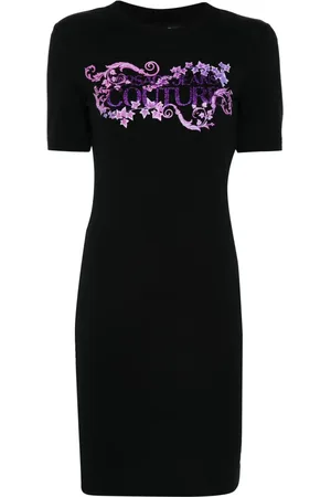 VERSACE Logo-print T-shirt dress