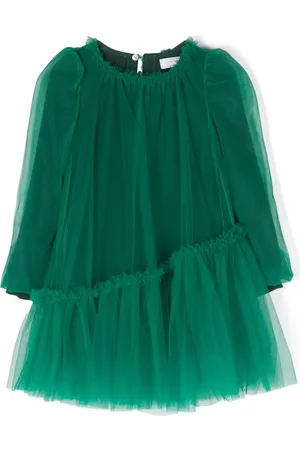 MONNALISA Long-sleeved tulle dress