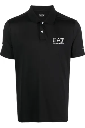 EA7 Logo-print polo shirt