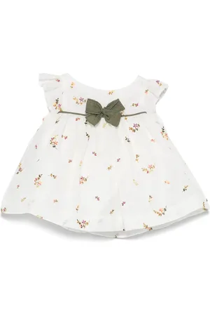 LA STUPENDERIA Floral-embroidered dress set
