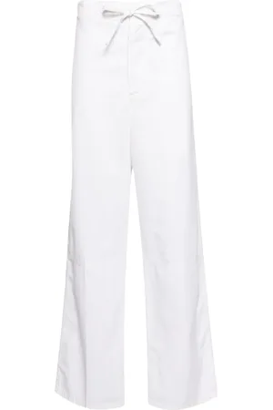 Victoria Beckham Drawstring-waist cotton trousers