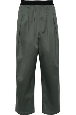 Maison Margiela Pleated cotton trousers