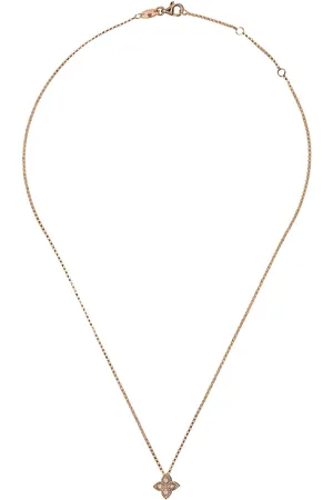 Roberto Coin 18kt rose gold Princess Flower diamond pendant necklace
