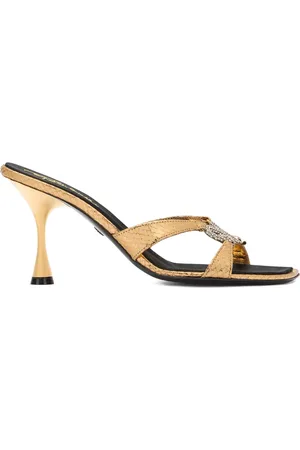 Roberto Cavalli Glitter-detail heeled sandals