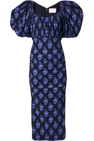 Carolina Herrera Floral-print balloon-sleeve dress