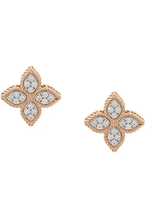 Roberto Coin 18kt gold Princess Flower diamond studs