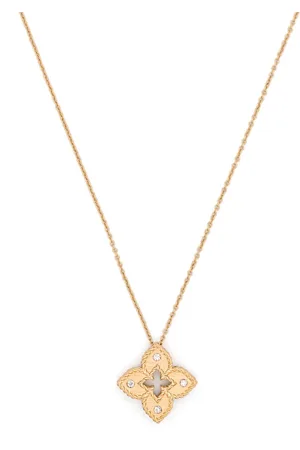 Roberto Coin 18kt rose gold Venetian Princess diamond necklace