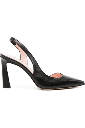 ANNA F. 100mm slingback leather pumps