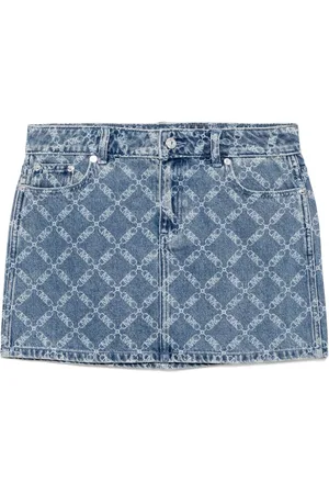 Michael Kors Print denim skirt