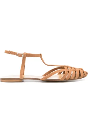 ANNA F. Caged suede sandals