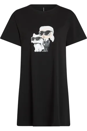 Karl Lagerfeld Ikon sketch short-sleeved pajama dress