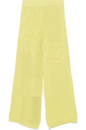 AKEP Lace-stitch knitted trousers