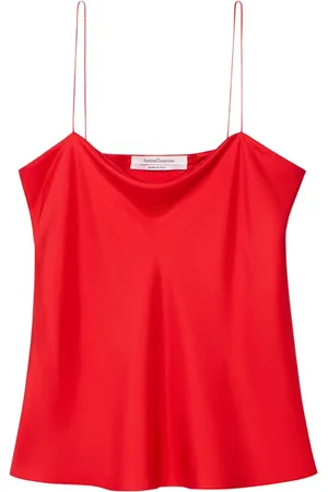 Another Tomorrow Slip-on silk top
