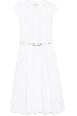 Michael Kors Poplin belted midi dress