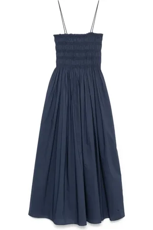 MATTEAU Shirred-bodice midi dress