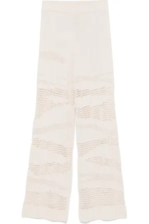AKEP Zebra-effect knitted trousers