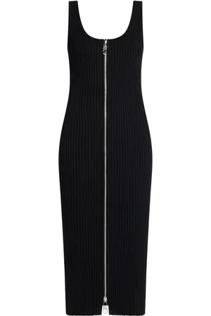 Michael Kors Zip-up ribbed midi dress