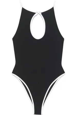 Rowen Rose Halterneck cut-out-detailing swimsuit