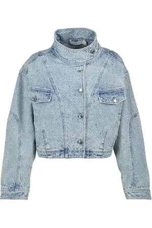 IRO Crystal-embellished denim jacket