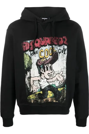 Dsquared2 Graffit-print cotton hoodie