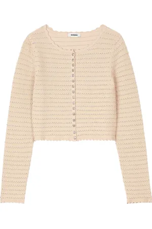 Sandro Scalloped-edge button-up cardigan