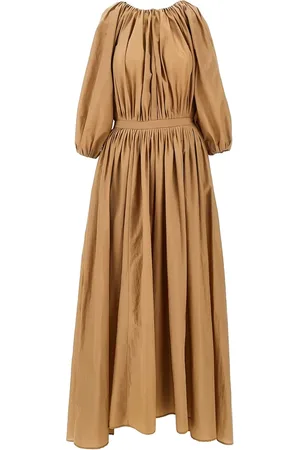 Serafini Puff-sleeve maxi dress