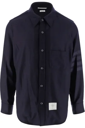 Thom Browne Flannel tonal 4-Bar shirt jacket