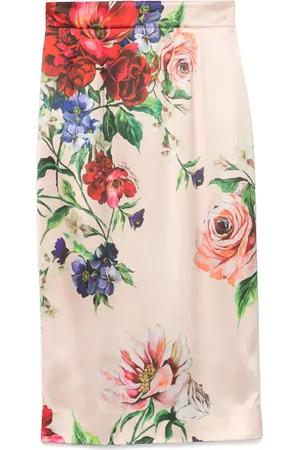 Dolce & Gabbana Floral-print midi skirt