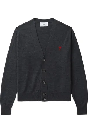 Ami Ami De Coeur-embroidered merino cardigan