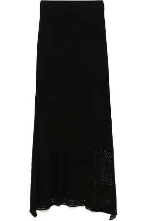 AKEP Pointelle-knit maxi skirt