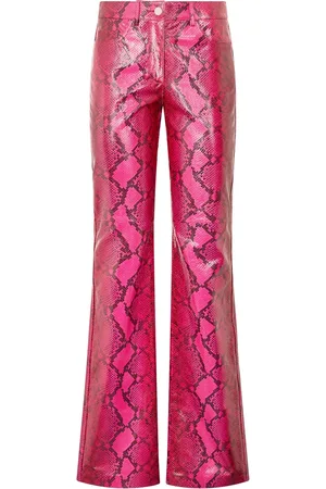Roberto Cavalli Snake-print flared trousers