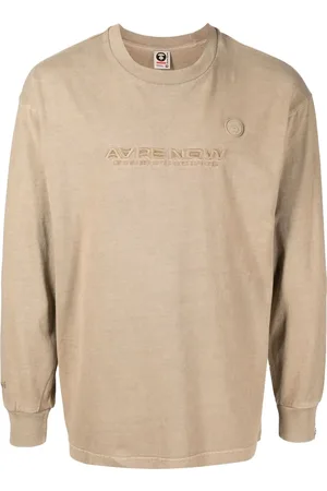 A Bathing Ape Logo-embroidered long-sleeved T-shirt