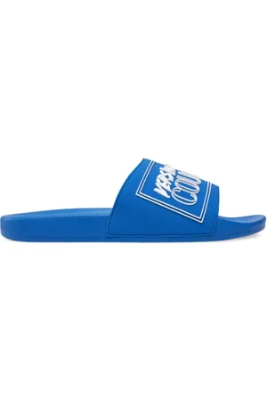 VERSACE Logo-embossed slides