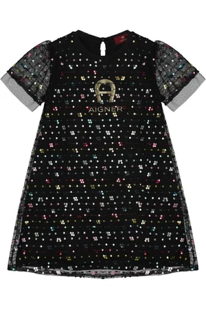 Aigner Sequin-embellished cotton dress