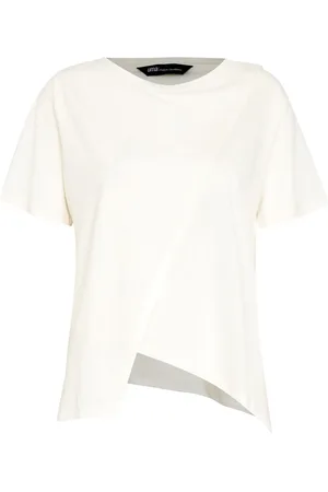Uma Raquel Davidowicz Asymmetrical-hem crossover-detail t-shirt