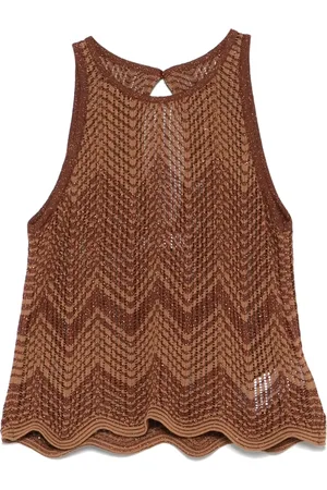 AKEP Chevron-knit vest