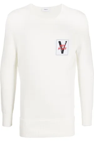 Ports V Logo-patch long-sleeve jumper
