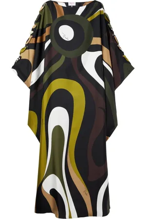 Puccini Marmo-print silk dress