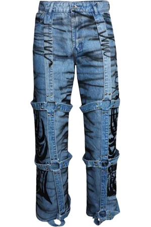 Who Decides War Winged Logo Bondage jeans