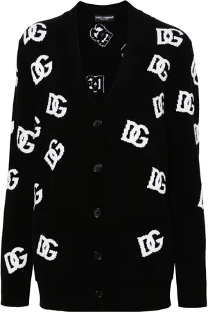 Dolce & Gabbana Logo-intarsia virgin wool cardigan