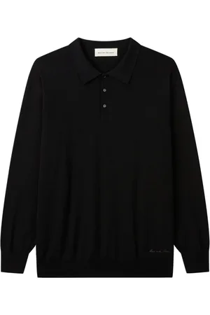 MAN ON THE BOON. Long-sleeved cotton polo shirt